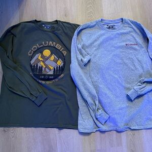 Lot of 2 Columbia men’s long sleeve tee